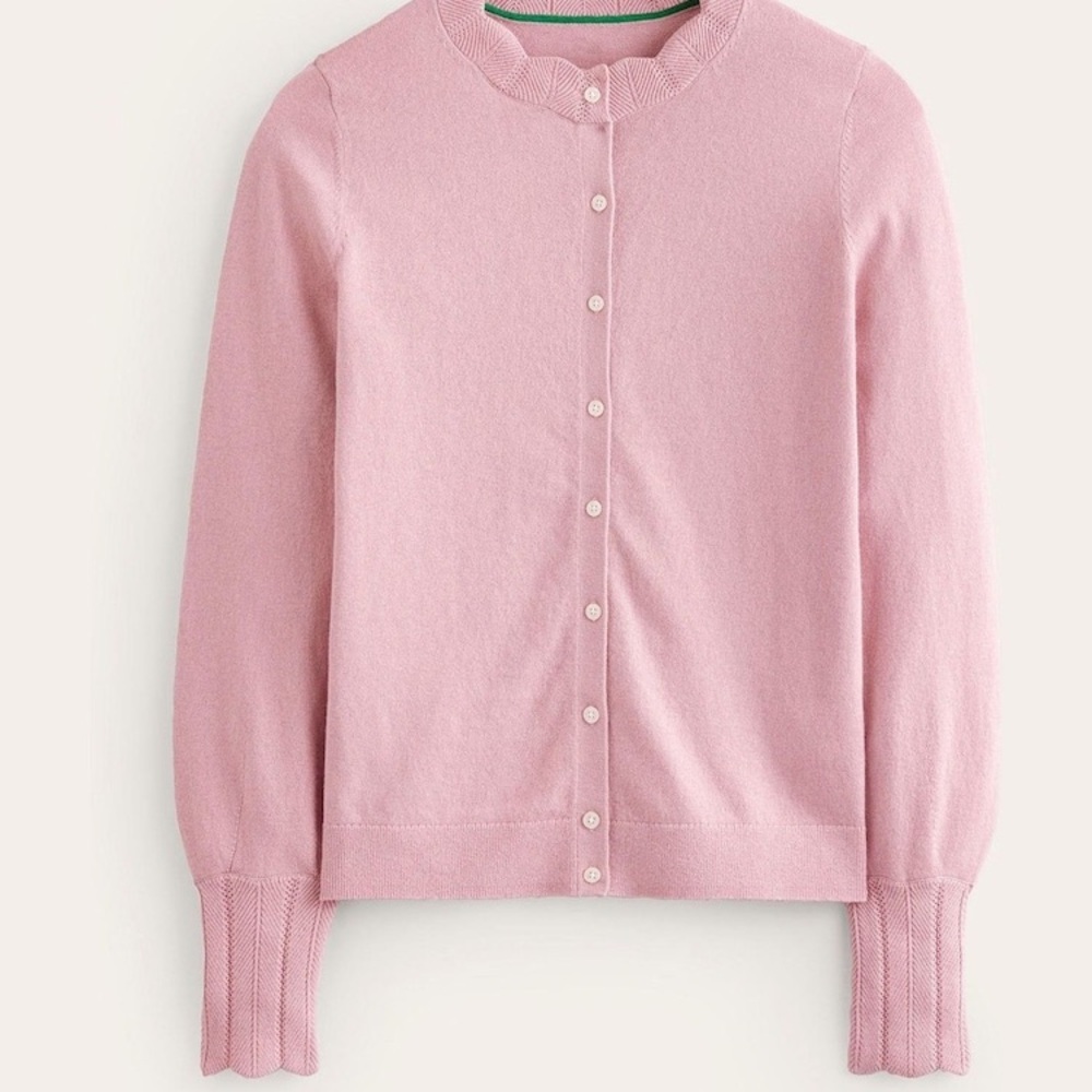 Boden Cardigan in Soft Rose — XL